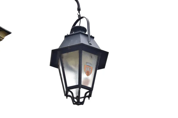 Lanterna Medieval Sighisoara Dispositivo Iluminação Portátil Fixo Fornecido Com Globo — Fotografia de Stock