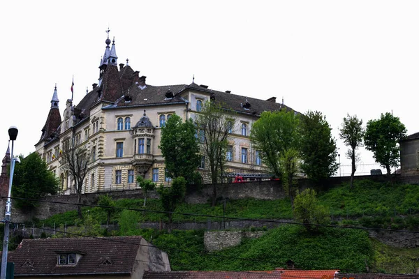 Les Bâtiments Médiévaux Dans Forteresse Sighisoara Sont Des Maisons Séculaires — Photo