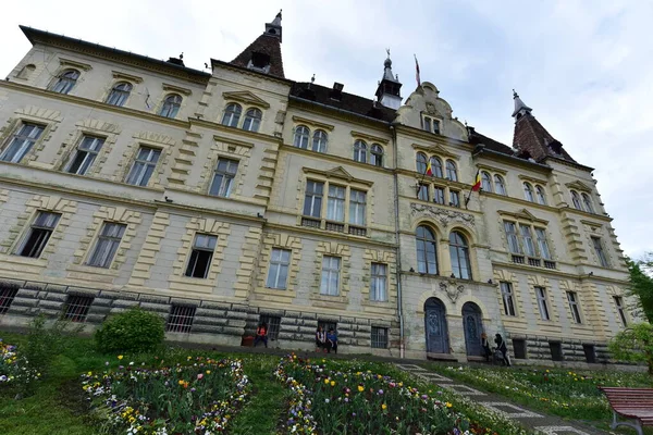 Středověké Budovy Pevnosti Sighisoara Jsou Světské Domy Historické Památky Každý — Stock fotografie