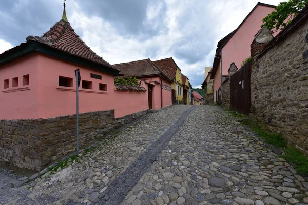 Gli Edifici Medievali Nella Fortezza Sighisoara Sono Case Secolari Monumenti — Foto Stock