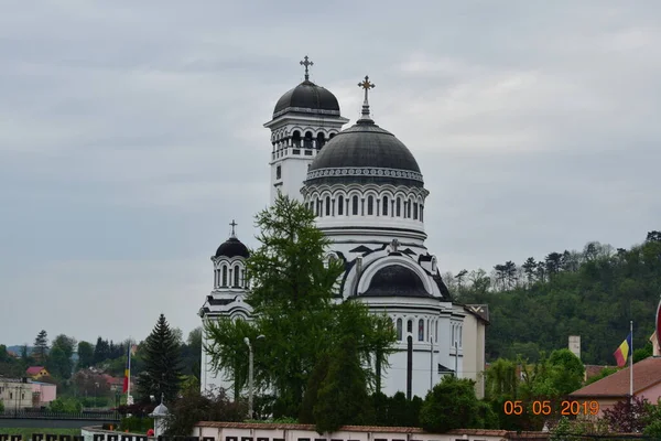 Iglesia Ortodoxa Romana Lugar Culto Tiene Forma Una Nave Orientada — Foto de Stock