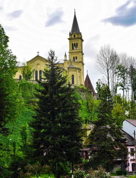 Den Katolska Kyrkan Citadellet Sighisoara Byggd Eklektisk Stil Inspirerad Italiensk — Stockfoto