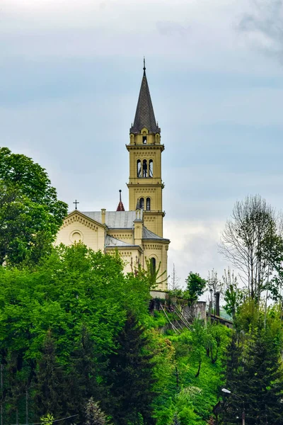 Den Katolska Kyrkan Citadellet Sighisoara Byggd Eklektisk Stil Inspirerad Italiensk — Stockfoto