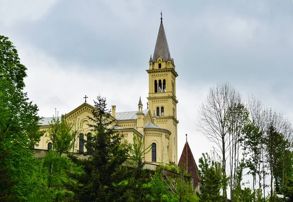 Katholieke Kerk Citadel Van Sighisoara Gebouwd Een Eclectische Stijl Geïnspireerd — Stockfoto