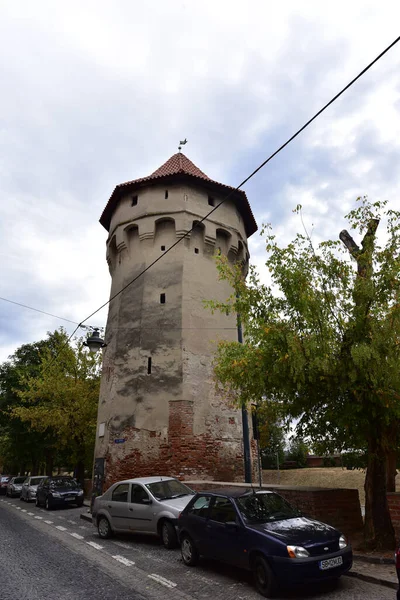 Sibiu Daki Marangoz Kulesi Yüzyılda Sakson Marangoz Loncası Tarafından Sibiu — Stok fotoğraf
