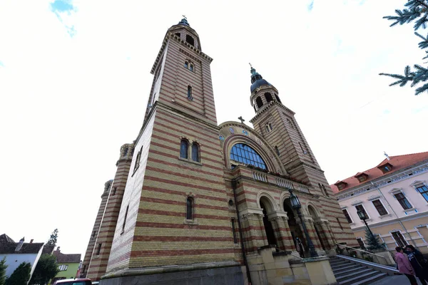 Metropolitní Katedrála Sibiu Zasvěcená Nejsvětější Trojici Pravoslavný Kostel Postavený Městě — Stock fotografie