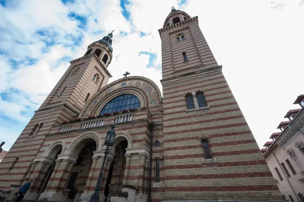 Metropolitní Katedrála Sibiu Zasvěcená Nejsvětější Trojici Pravoslavný Kostel Postavený Městě — Stock fotografie