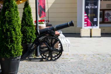 Ortaçağ topu, mermiyi ateşlemek için barut kullanan, uzun namlulu uzun namlulu, merminin yörüngesini sabitlemek için uzun namlulu bir silah..