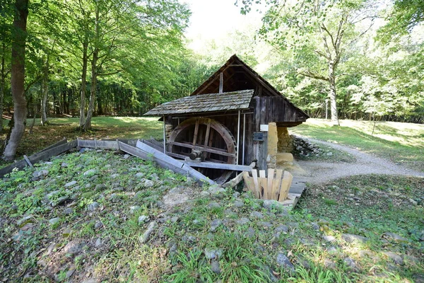 Whirlpool Wasserwaschanlage Mit Einem Abgeschnittenen Kegelbrett Und Hölzernen Kreisen Denen — Stockfoto