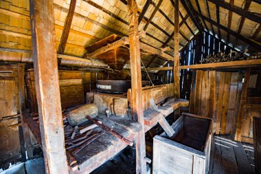 Medieval water mill in the woods of Sibiumedieval water mill It is a mill built of wood and supported by stone or wooden poles as the case may be, having a wheel that drives the millstones and the water supply is made on a canal