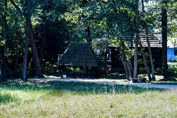 Molino Agua Medieval Bosque Sibiumolino Agua Medieval Molino Construido Madera —  Fotos de Stock