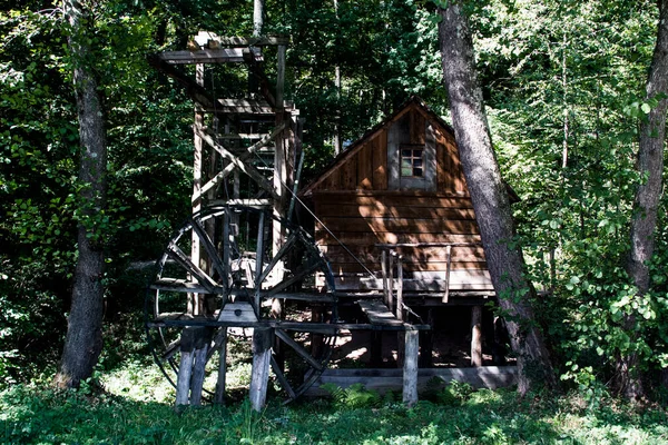 Medieval Water Mill Woods Sibiumedieval Water Mill Mill Built Wood — стоковое фото