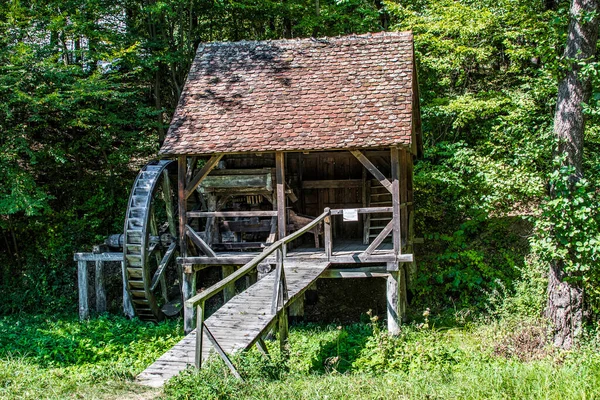 Medieval Water Mill Woods Sibiumedieval Water Mill Mill Built Wood — Stok fotoğraf