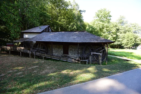 Moulin Eau Médiéval Dans Les Bois Moulin Eau Sibiumedieval Est — Photo