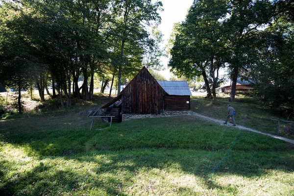 Medieval Water Mill Woods Sibiumedieval Water Mill Mill Built Wood — ストック写真