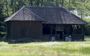 Geleneksel Romen tarzında ev, basitlik ve alçakgönüllülük, fayda ve doğal malzemeler, katı mimari, doğayla ilişkili olarak yapılmış, kapı eşiği kısa, pencereler küçük