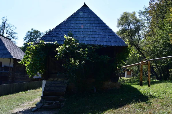 Casa Estilo Romeno Tradicional Caracterizada Pela Simplicidade Modéstia Utilidade Materiais — Fotografia de Stock