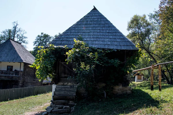 Casa Estilo Romeno Tradicional Caracterizada Pela Simplicidade Modéstia Utilidade Materiais — Fotografia de Stock