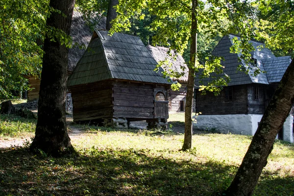 Dům Tradičním Rumunském Stylu Vyznačuje Jednoduchostí Skromností Užitkovostí Přírodními Materiály — Stock fotografie