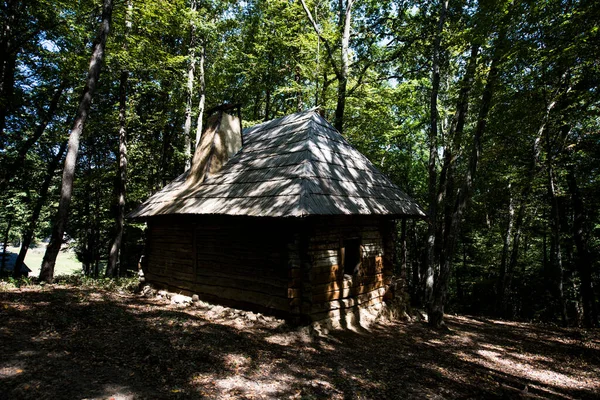 Casa Stile Tradizionale Rumeno Caratterizzata Semplicità Modestia Utilità Materiali Naturali — Foto Stock