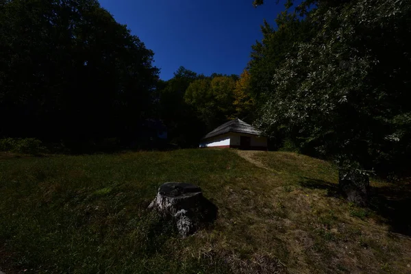 Hus Traditionell Rumänsk Stil Kännetecknas Enkelhet Och Blygsamhet Nytta Och — Stockfoto