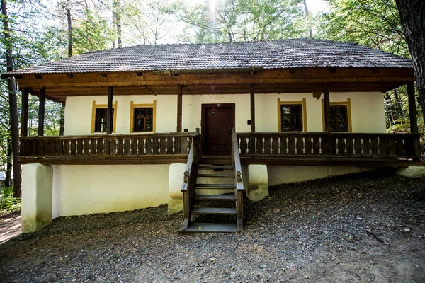 Casa Estilo Rumano Tradicional Caracteriza Por Simplicidad Modestia Utilidad Materiales — Foto de Stock