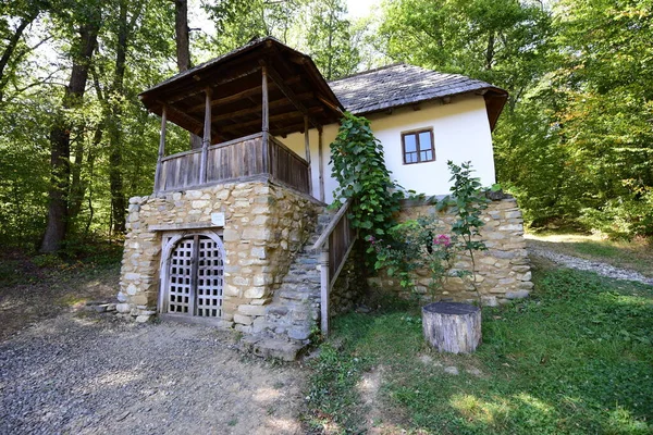 Casa Estilo Romeno Tradicional Caracterizada Pela Simplicidade Modéstia Utilidade Materiais — Fotografia de Stock