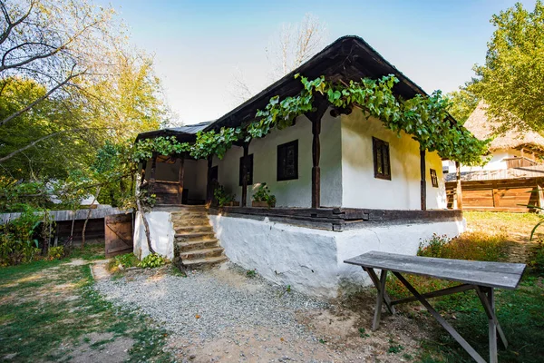 Dům Tradičním Rumunském Stylu Vyznačuje Jednoduchostí Skromností Užitkovostí Přírodními Materiály — Stock fotografie
