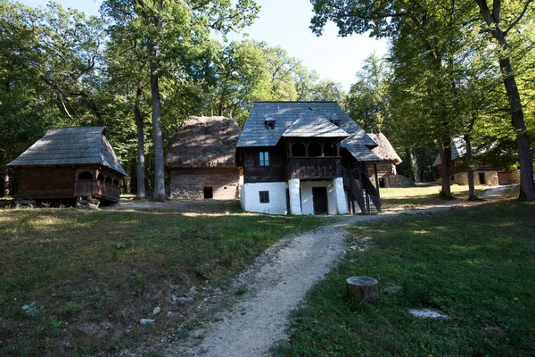 Dům Tradičním Rumunském Stylu Vyznačuje Jednoduchostí Skromností Užitkovostí Přírodními Materiály — Stock fotografie