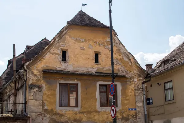 Historiska Centrum Sibiu Centralt Område Staden Koncentrerat Kring Tre Marknader — Stockfoto