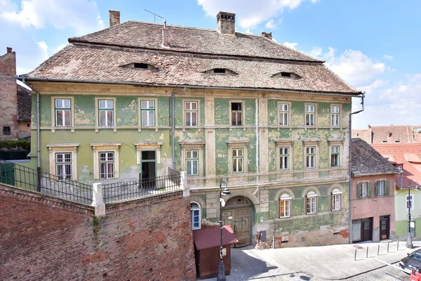 Historiska Centrum Sibiu Centralt Område Staden Koncentrerat Kring Tre Marknader — Stockfoto