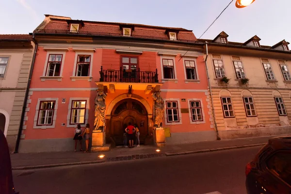 Historyczne Centrum Sibiu Jest Centralną Częścią Miasta Skupioną Wokół Trzech — Zdjęcie stockowe