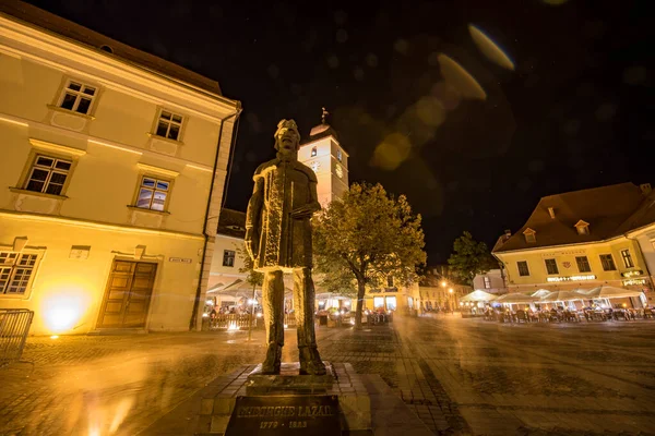 Centro Histórico Sibiu Zona Central Ciudad Concentrado Torno Tres Markets — Foto de Stock