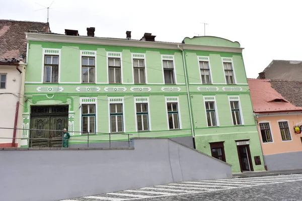 Centro Storico Sibiu Zona Centrale Della Città Concentrata Intorno Tre — Foto Stock