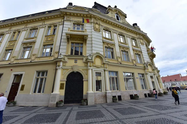 Historické Centrum Sibiu Centrální Část Města Soustředěné Kolem Tří Trhu — Stock fotografie