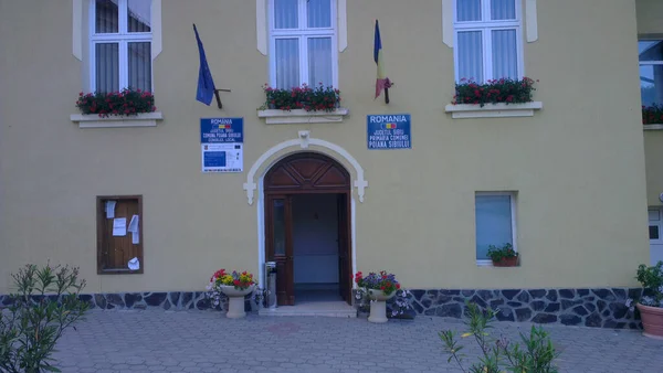 Houses Glade Sibiu Respect Simplicity Traditional Architecture Built Stone Foundation - Stock-foto