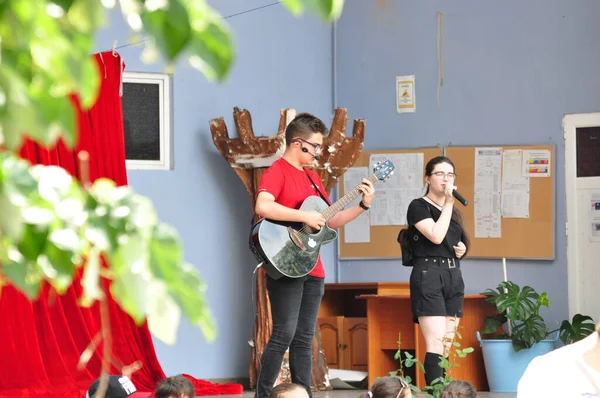 Targu Jiu Romania June 2018 Penyanyi Rakyat Rumania Targu Hari — Stok Foto