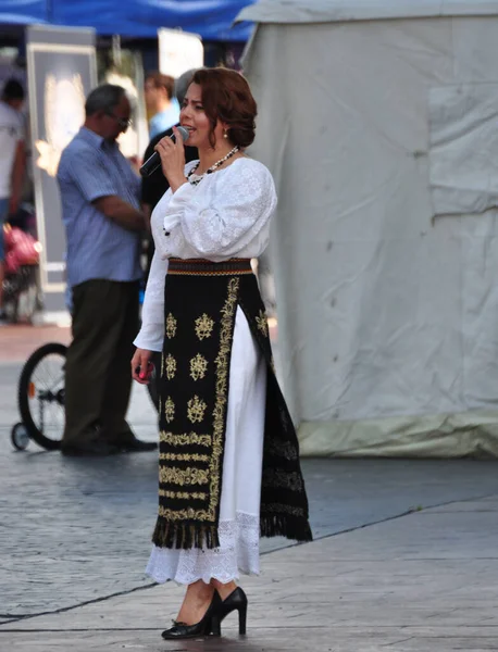 Targu Jiu Roemenië Mei 2018Artiesten Folk Kostuum Van Gorjde Delen — Stockfoto