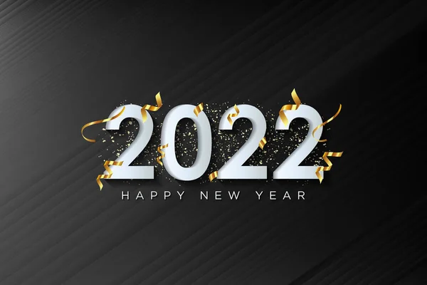 2022 Šťastný Nový Rok Blahopřání Abstraktní Pozadí Design Pro Blahopřání — Stockový vektor