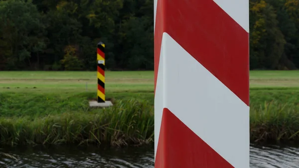 State Border Posts Marking Border States Poland Germany — 图库照片