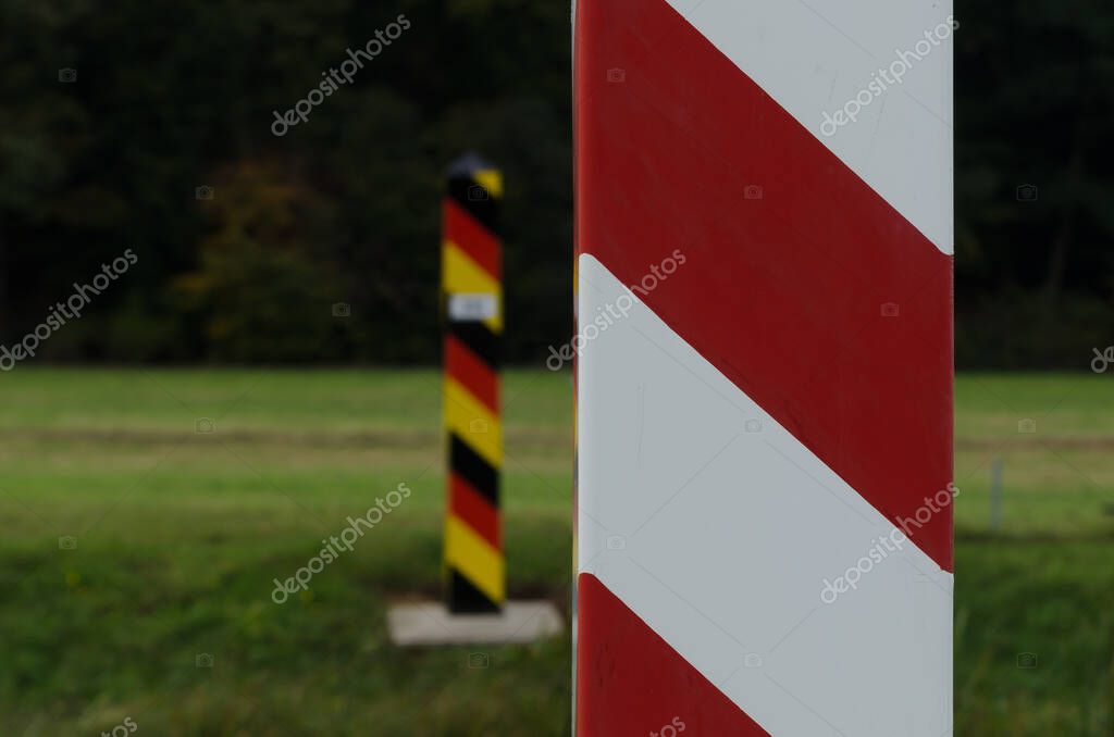 STATE BORDER POSTS - Marking the border between the states of Poland and Germany
