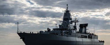 GUIDET MISSILE FRIGATE - A modern German navy ship at sea