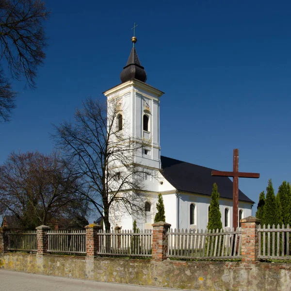 Religious Architecture Eine Kleine Historische Dorfkirche — Stockfoto