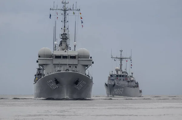 Balistik SEA - POLAND - 2021 Belçika Donanması ve Hollanda Kraliyet Donanması 'nın mayın gemileri denizde yelken açıyor. 