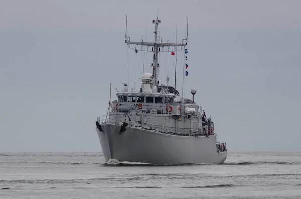 Baltic Sea Polska 2021 Górnik Royal Netherlands Navy Płynie Morzu — Zdjęcie stockowe