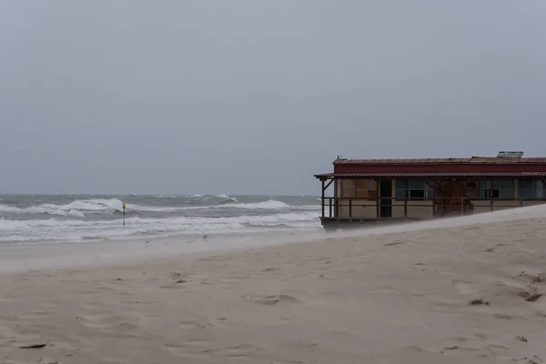 Hurricane Porucha Počasí Mořském Pobřeží — Stock fotografie