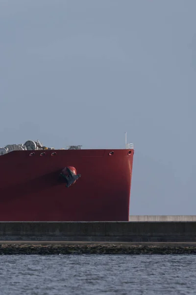 Lng Tanker Statek Dostawą Gazu Trafia Portu — Zdjęcie stockowe