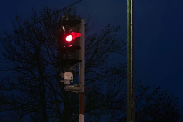 Semaphore 铁路车站侧向基础设施 — 图库照片