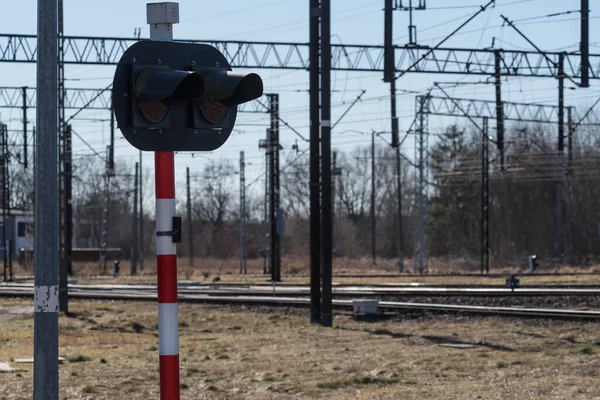 Railway Frekwencja Sygnalizacja Świetlna Rilroad — Zdjęcie stockowe