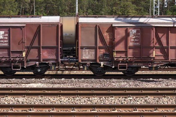 Swinoujscie West Pomeranian Poland 2022 Railway Carriages Cargo Siding — стокове фото
